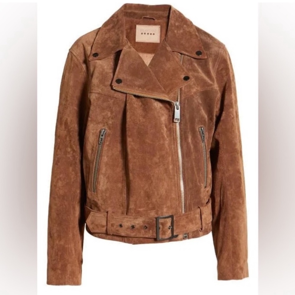 BLANKNYC Suede Moto Jacket Caramel Macchiato (NEVER WORN)